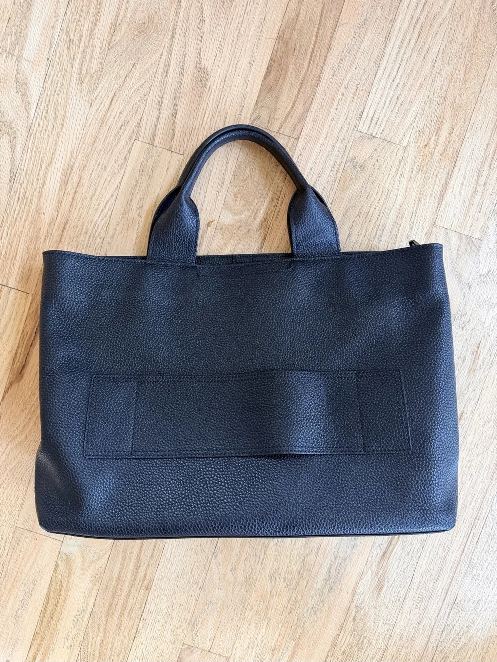 Tumi Black Pebbled Leather Laptop Tote Briefcase + Matching Clutch